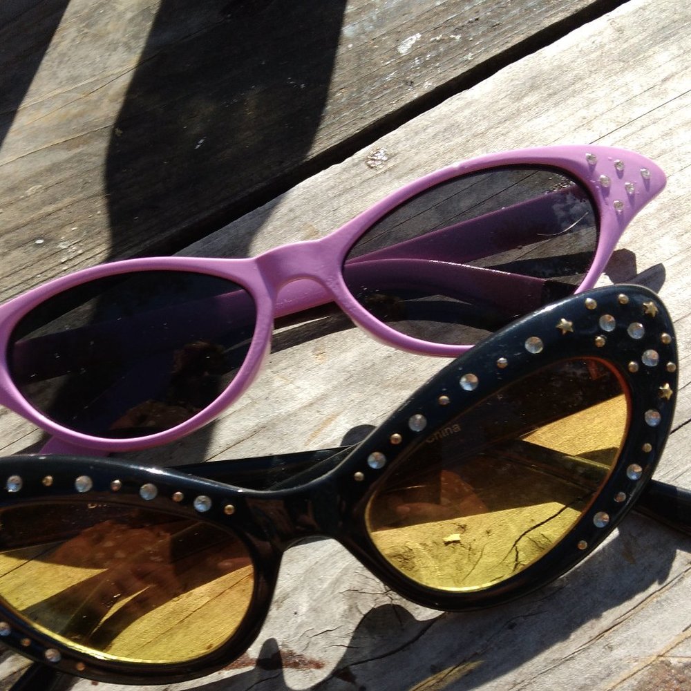 Vintage black cat eye sunglasses dr. Peepers